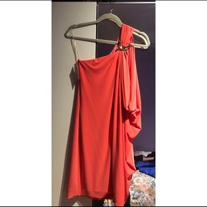 Caché one shoulder mini dress